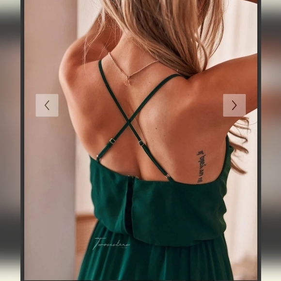 Two Sisters The Label Jaycee Green Sleeveless Lace Mini Dress Size 4 - Picture 6 of 12